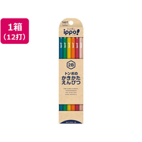 トンボ鉛筆 ippo!かきかたえんぴつ 12本 ナチュラル 2B 12セット FC446YP-KB-KNN04-2B
