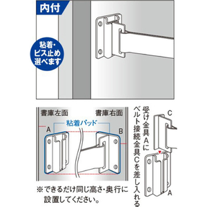 エスコ 1800mm キャビネット用耐震ベルト(内付用) FCJ944M-EA979CF-18-イメージ3