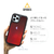 Dparks iPhone 12 mini用TWINKLE COVER ミニムーン レッド DS19764I12-イメージ3