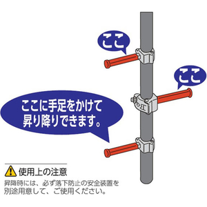 エスコ φ42.7/φ48.6mm ステップクランプ FCJ617H-EA948TE-20-イメージ3