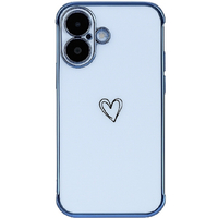 COCO　CASE iPhone 17用キラリンハートケース ブルー 1716-17-BLUE
