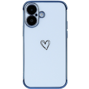 COCO　CASE iPhone 17用キラリンハートケース ブルー 1716-17-BLUE-イメージ1