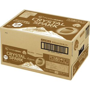 アイリスオーヤマ クリスタルスパーク アイリスの強炭酸水 レモン 500mL 24本 FCJ387K-イメージ3