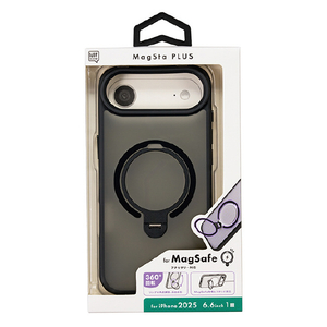 サンクレスト iPhone Air用マグスタプラスケース ブラック I39CIJS02-イメージ2