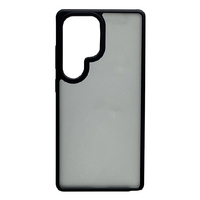 ラスタバナナ Galaxy S25 Ultra用ハイブリッドケース TPU×PC ブラック×フロストブラック 8757GS25UHPBKFB
