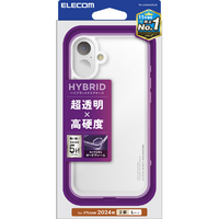 エレコム iPhone 16 Plus用ハイブリッドケース クリア PM-A24BHVCKCR