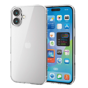 エレコム iPhone 16 Plus用ハイブリッドケース クリア PM-A24BHVCKCR-イメージ3