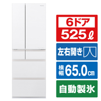 パナソニック 525L 6ドア冷蔵庫 アルベロオフホワイト NR-F539HPX-W