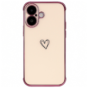 COCO　CASE iPhone 17用キラリンハートケース ピンク 1716-17-PINK-イメージ1