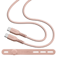 ラスタバナナ Type-C to Type-C 柔らかシリコンケーブル(1．0m) calon スモーキーピンク R10CACC3A04SPK