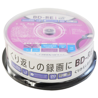 グリーンハウス 録画用 25GB 1～2倍速対応 BD-RE ブルーレイディスク 20枚入り GHBDRE25B20