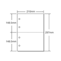 マルチプリンタ帳票 A4 白紙 2面 4穴 500枚 1冊 F84696153004