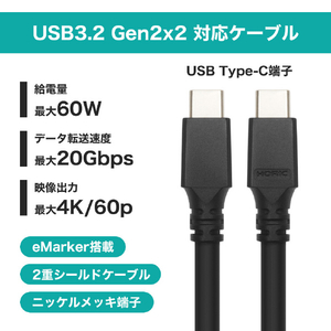 ホ－リック USB Type C ケーブル 3m USB3．2 UC30-766BB-イメージ12