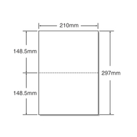 マルチプリンタ帳票 A4 白紙 2面 500枚 1冊 F84696253003