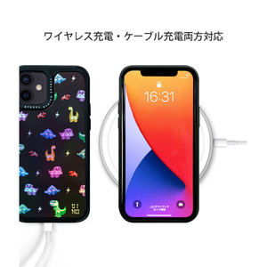 Dparks iPhone 12 mini用TWINKLE COVER ザウルスパターン DS19767I12-イメージ11
