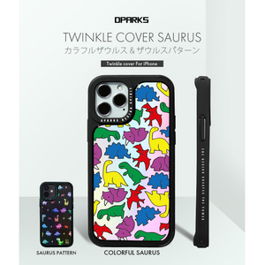 Dparks iPhone 12 mini用TWINKLE COVER ザウルスパターン DS19767I12-イメージ2
