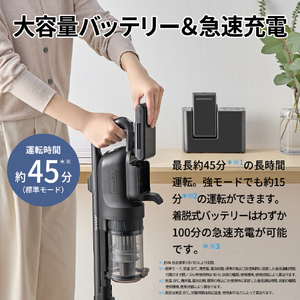 SHARP コードレススティッククリーナー RACTIVE Air POWER ブラック系 EC-SR70A-B-イメージ7