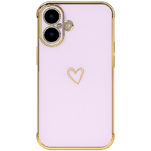 COCO　CASE iPhone 17用キラリンハートケース パープル 1716-17-PURPLE-イメージ1