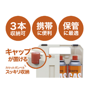 不動技研 カセットボンベ収納ケース オリーブ F2662OL-イメージ9