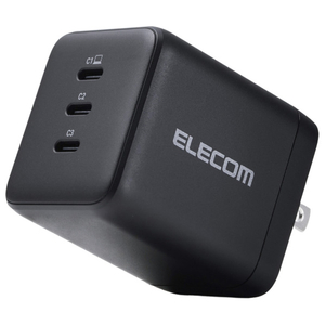 エレコム USB Power Delivery 100W AC充電器(C×3) ブラック ACDC-PD113100BK-イメージ1