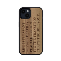 Man & Wood iPhone 13用天然木ケース Life is--- I21768I13