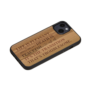 Man & Wood iPhone 13用天然木ケース Life is--- I21768I13-イメージ2
