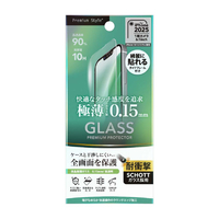PGA iPhone 16e/14/13/13 Pro兼用液晶全画面保護ガラス 0．15mmスリムガラス [高透明] PG-25KGL06SCL