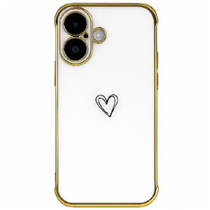 COCO　CASE iPhone 17用キラリンハートケース ホワイト 1716-17-WHITE-イメージ1