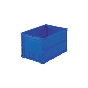 トラスコ中山 TRUSCO　薄型折りたたみコンテナ　50L　ダークブルー TR-O50BDB-イメージ1