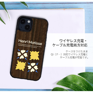 Man & Wood iPhone 13用天然木ケース HENRI MATISSE  1 I21769I13-イメージ9