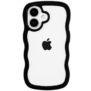 COCO　CASE iPhone 17用パステルなくねくねケース ブラック 1794-17-BLACK-イメージ1