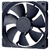 Fractal Design ケースファン Dynamic X2 GP-12 PWM ブラックブレード、ブラックフレーム、ブラックケーブル FD-FAN-DYN-X2-GP12-PWM-BK-イメージ2