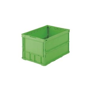 トラスコ中山 TRUSCO　薄型折りたたみコンテナ　50L　グリーン TR-O50BGN-イメージ1