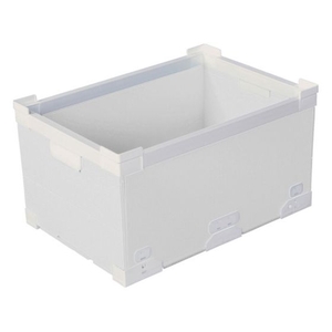 国盛化学 KUNIMORI/プラダン折畳み FNSコンテナ 40L(SWコーナー)ホワイト FC374HK-7605714-イメージ1