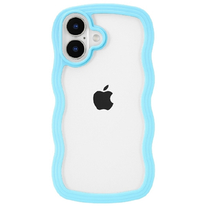 COCO　CASE iPhone 17用パステルなくねくねケース ブルー 1794-17-BLUE-イメージ1