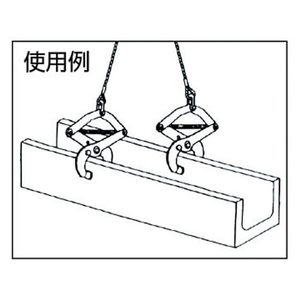 日本クランプ 吊クランプPW型 0.5t(2台入り) FC269HG-1071998-イメージ2