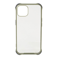 ラスタバナナ iPhone 13用ハイブリッドケース TPU/PC 衝撃吸収 カーキ 6475IP161HB
