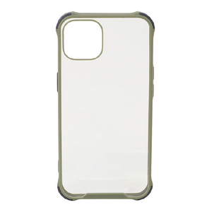 ラスタバナナ iPhone 13用ハイブリッドケース TPU/PC 衝撃吸収 カーキ 6475IP161HB-イメージ1