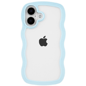 COCO　CASE iPhone 17用パステルなくねくねケース ライトブルー 1794-17-LIGHTBLUE-イメージ1