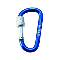 トラスコ中山 ネジロック付カラビナ 線径8mm×79mm ブルー ブルー4379566 FC490FC-4150376