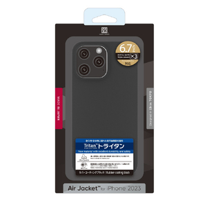 パワーサポート iPhone 15 Pro Max用Air jacket Rubber Black PJYC-72-イメージ4