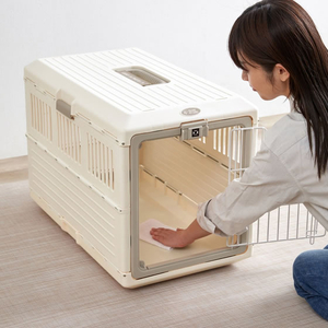 アイリスオーヤマ 折りたたみペットキャリー アイボリー FCJ462V-FC-670-イメージ5