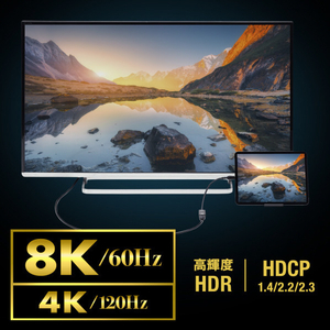 サンワサプライ USB Type C-HDMI変換アダプタ(8K/60Hz/HDR対応) AD-ALCHDR03-イメージ13