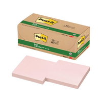 3M ポスト・イット ノート 再生紙 エコノパック 75×75mm ピンク 10冊 F827181-6541-P