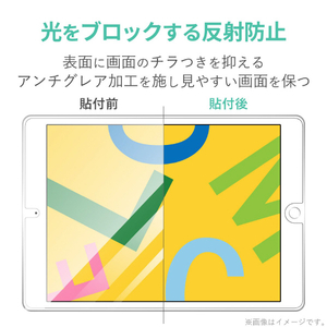 エレコム iPad 10．2インチ 2019年モデル用フィルム/ペーパーライク/反射防止/文字用/なめらかタイプ TB-A19RFLAPNS-イメージ7
