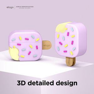 elago AirPods 3用シリコンケース ラベンダー EL_AP3CSSCIE_LV-イメージ3