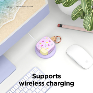 elago AirPods 3用シリコンケース ラベンダー EL_AP3CSSCIE_LV-イメージ5