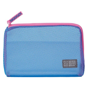 キングジム FLATTY SHEER メッシュポーチ 青 Mサイズ FC351MV-5164ｱｵ-イメージ1