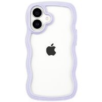 COCO　CASE iPhone 17用パステルなくねくねケース パープル 1794-17-PURPLE