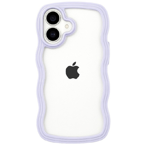 COCO　CASE iPhone 17用パステルなくねくねケース パープル 1794-17-PURPLE-イメージ1